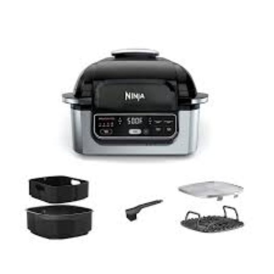 «سرخ‌کن و گریل هوشمند Ninja AG301 – 5 کاره، ظرفیت 5.7 لیتر، گرمای تا 265°C» - سایت خرید بندر