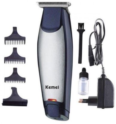 ماشین اصلاح چندکاره کِیمِی KM-5021 | بی‌سیم، تیغه تیتانیومی، شارژ USB - سایت خرید بندر