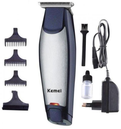 ماشین اصلاح چندکاره کِیمِی KM-5021 | بی‌سیم، تیغه تیتانیومی، شارژ USB - سایت خرید بندر