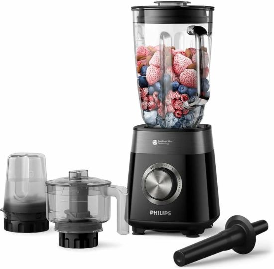 مخلوط‌کن فیلیپس  Philips HR3033 Blender – 1200W ProBlend Plus, 2 L Glass Jar- سایت خرید بندر