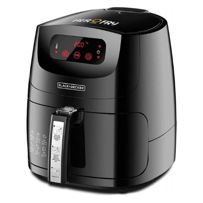 سرخ‌کن بلک اند دکر مدل AF600 | ظرفیت ۵ لیتر، ۱۲ برنامه پخت، فناوری Cyclone Heating - سایت خرید بندر