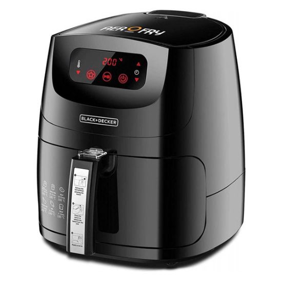 سرخ‌کن بلک اند دکر مدل AF600 | ظرفیت ۵ لیتر، ۱۲ برنامه پخت، فناوری Cyclone Heating - سایت خرید بندر